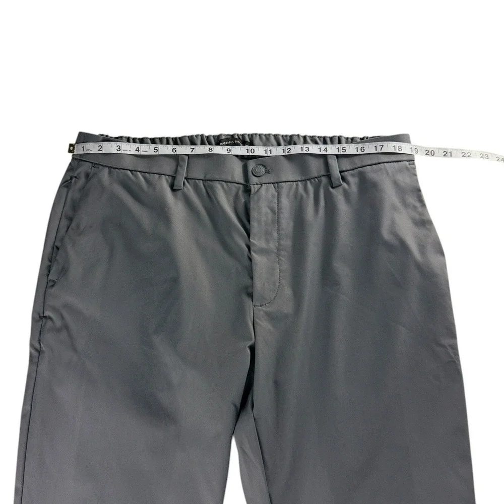 Banana Republic Mens Gray Performance Chino Pants 38x30 Elastic Waist 1951119